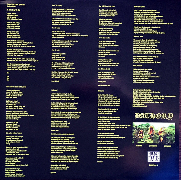 Bathory : Blood Fire Death (LP, Album, RE, RP, 180)