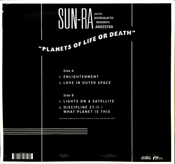 The Sun Ra Arkestra : Planets Of Life Or Death: Amiens '73 (LP, Album, RSD)