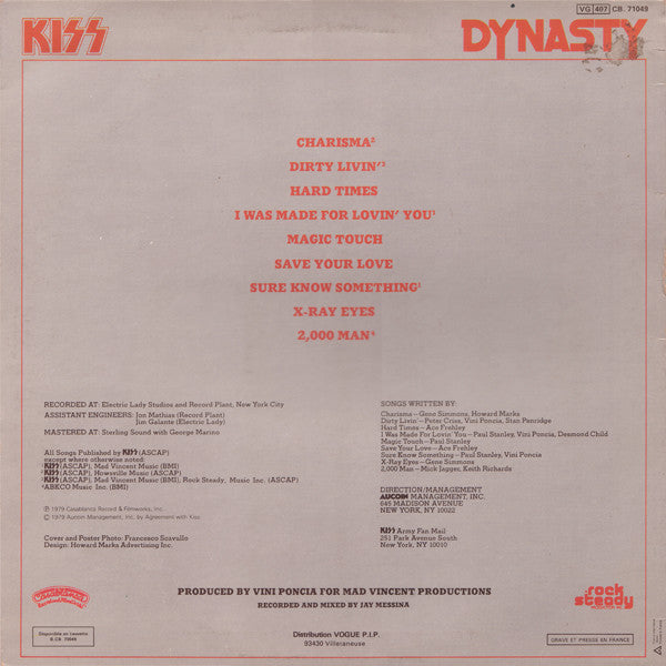 Kiss : Dynasty (LP, Album)