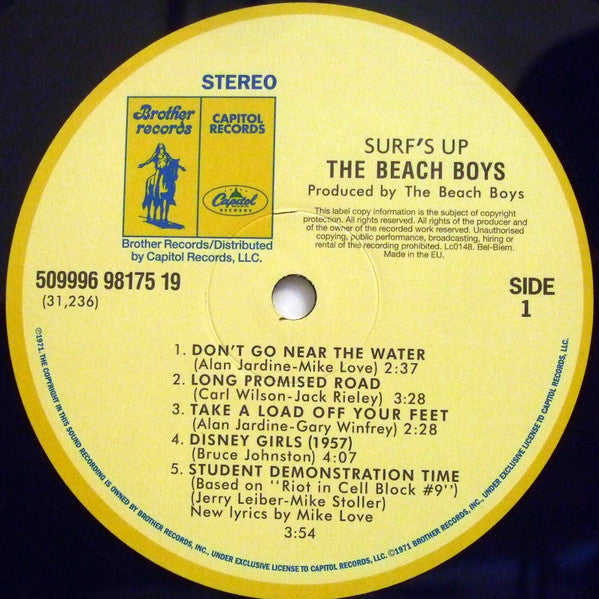 The Beach Boys : Surf's Up (LP, Album, RE, RM, 180)