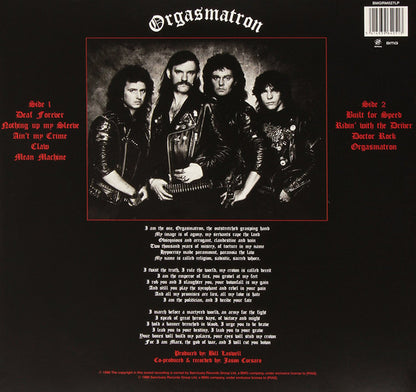 Motörhead : Orgasmatron (LP, Album, RE, RM)