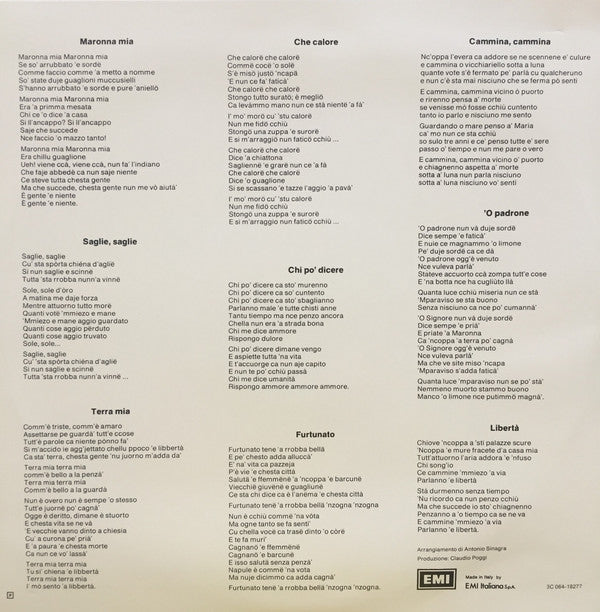 Pino Daniele : Terra Mia (LP, Album, RE)