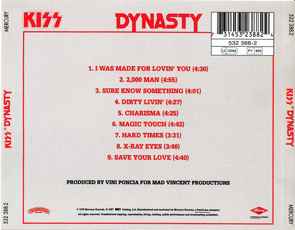 Kiss : Dynasty (CD, Album, RE, RM)