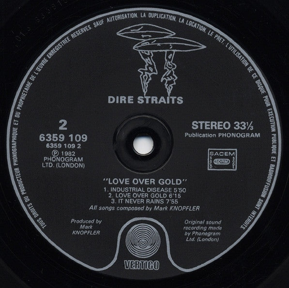 Dire Straits : Love Over Gold (LP, Album)