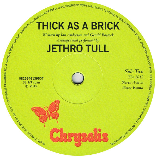 Jethro Tull : Thick As A Brick (LP, Album, RE, 180)