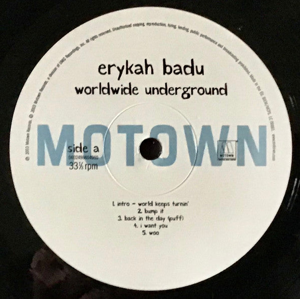 Erykah Badu : Worldwide Underground (LP, Album)