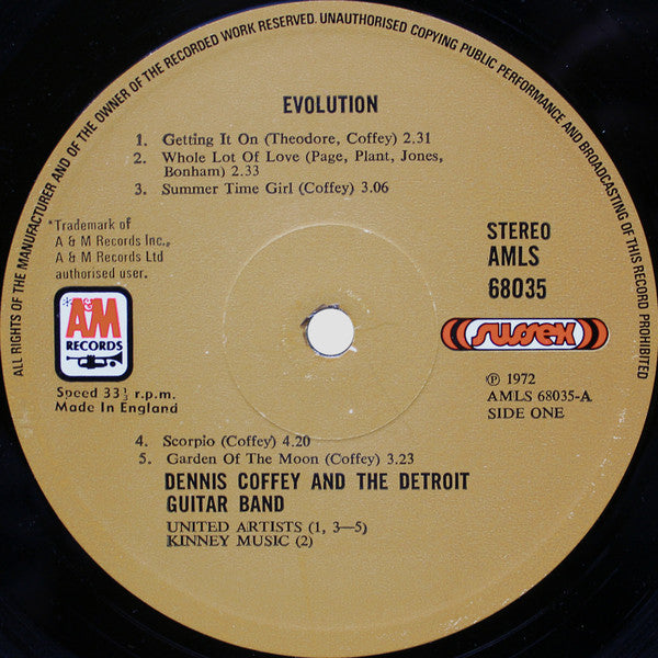 Dennis Coffey And The Detroit Guitar Band : Evolution (LP, Album)