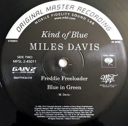 Miles Davis : Kind Of Blue (2x12", Album, RE, RM, 180 + Box, Ltd, Num, S/Editi)