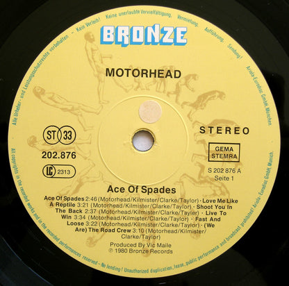 Motörhead : Ace Of Spades (LP, Album, RE)