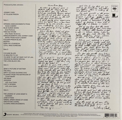 Johnny Cash : At Folsom Prison (2xLP, Album, 180)