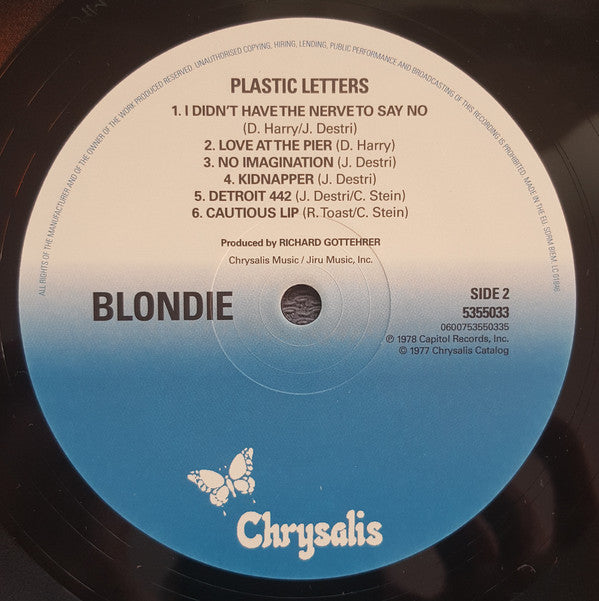 Blondie : Plastic Letters (LP, Album, RE, 180)