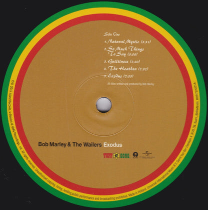 Bob Marley & The Wailers : Exodus (LP, Album, RE, RM, 180)