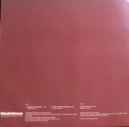 Klaus Schulze : Blackdance (LP, Album, RP)