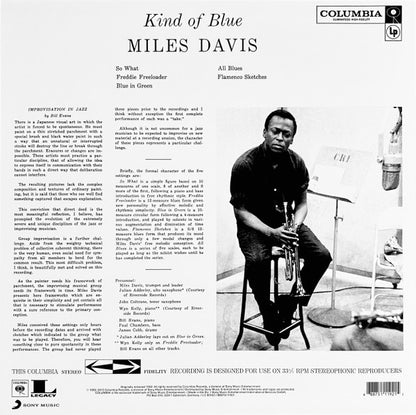 Miles Davis : Kind Of Blue (LP, Album, RE, RP, 180)