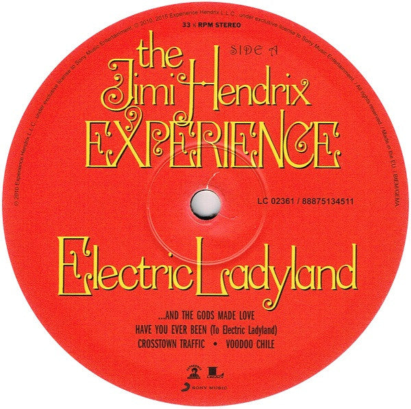 The Jimi Hendrix Experience : Electric Ladyland (2xLP, Album, RE, RM, RP, 180)