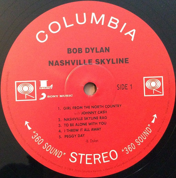 Bob Dylan : Nashville Skyline (LP, Album, RE, 180)