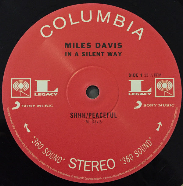 Miles Davis : In A Silent Way (LP, Album, RE, RP, 180)