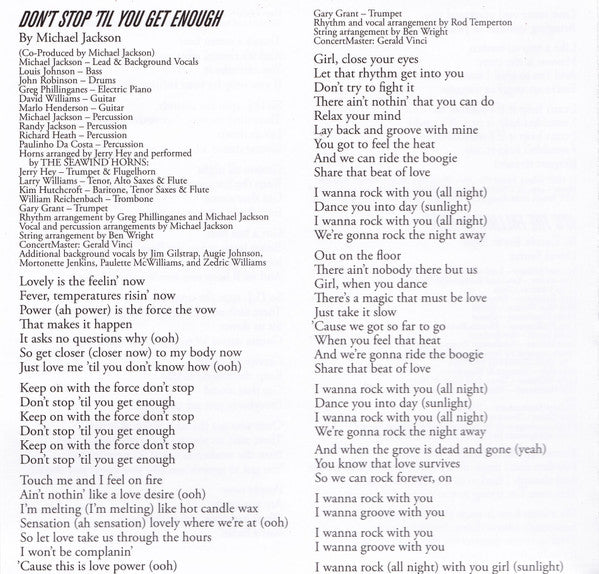 Michael Jackson : Off The Wall (CD, Album, RE)