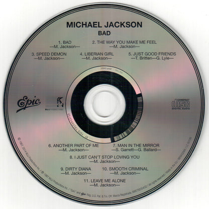Michael Jackson : Bad (CD, Album, RE)