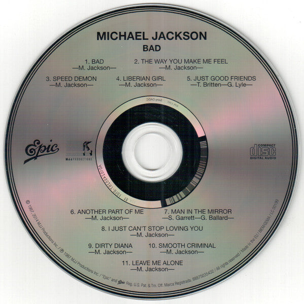 Michael Jackson : Bad (CD, Album, RE)