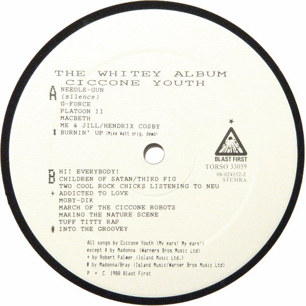 Ciccone Youth : The Whitey Album (LP, Album)