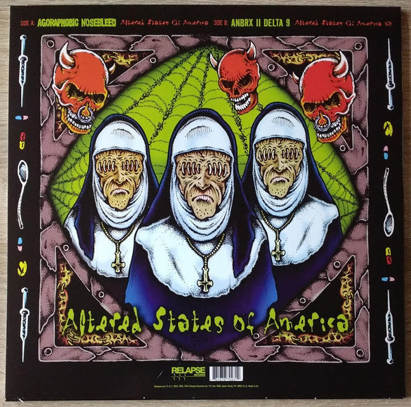 Agoraphobic Nosebleed : Altered States Of America / ANBRX II Delta 9 (LP, Album, RE, Pin)