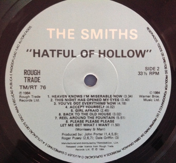 The Smiths : Hatful Of Hollow (LP, Comp, RE, Gat)