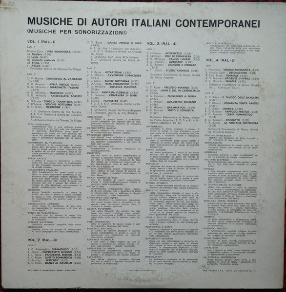 Romolo Grano : Musiche Di Autori Italiani Contemporanei (Musiche Per Sonorizzazioni) Vol. 5 (LP)