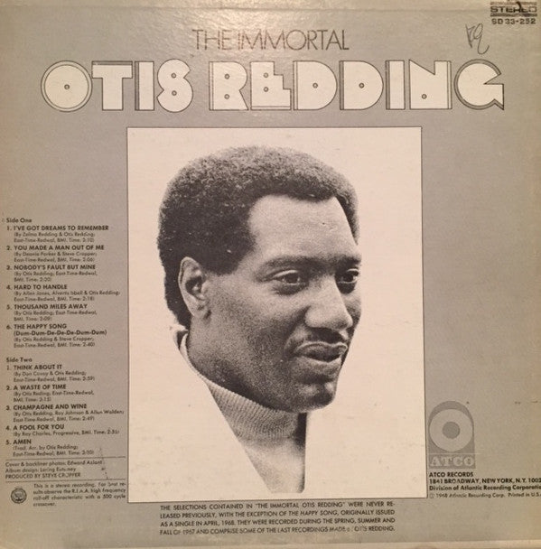 Otis Redding : The Immortal Otis Redding (LP, Album, Pre)