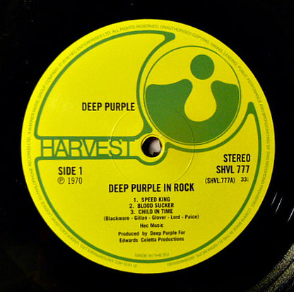 Deep Purple : Deep Purple In Rock (LP, Album, RE, Gat)