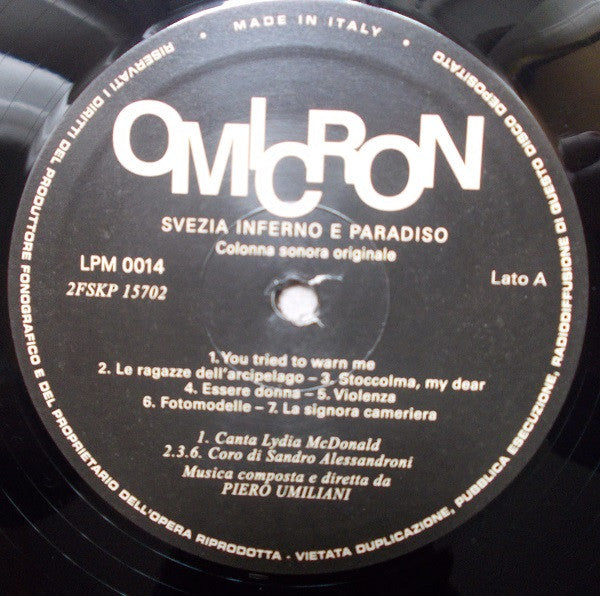 Piero Umiliani : Svezia Inferno E Paradiso (LP, Album, RE, S/Edition)