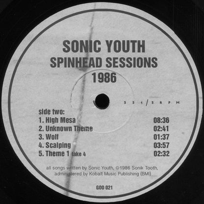 Sonic Youth : Spinhead Sessions • 1986 (LP)