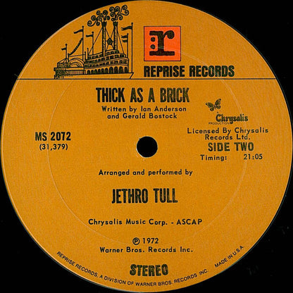 Jethro Tull : Thick As A Brick (LP, Album, Gat)