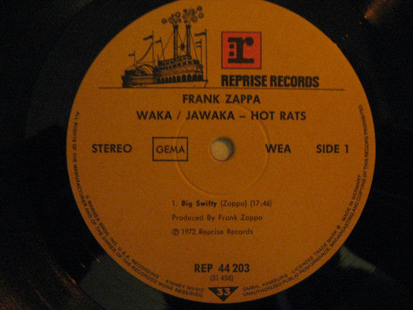 Frank Zappa : Waka / Jawaka - Hot Rats (LP, Album, RP)