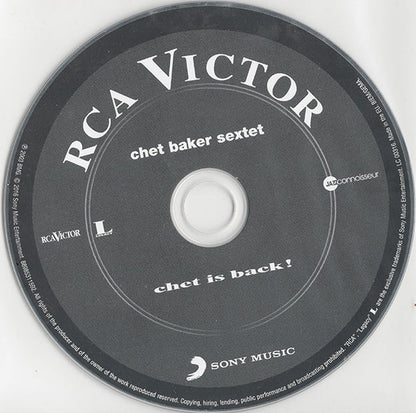 Chet Baker Sextet : Chet Is Back! (CD, Album, RE, RM)