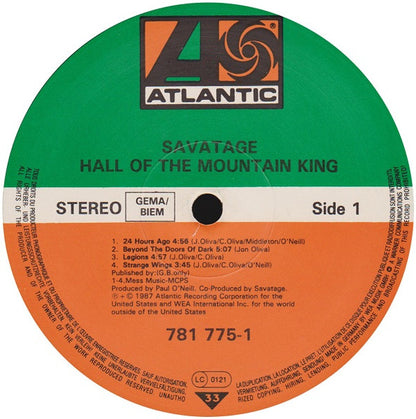 Savatage : Hall Of The Mountain King (LP, Album)