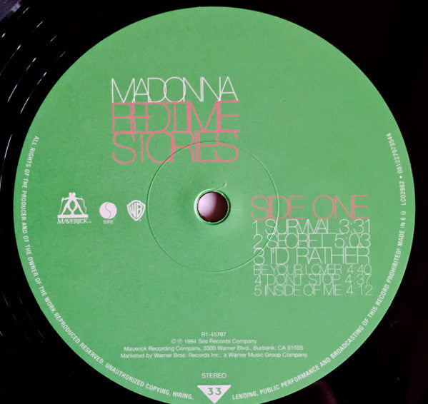 Madonna : Bedtime Stories (LP, Album, RE, Gat)