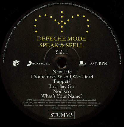 Depeche Mode : Speak & Spell (LP, Album, RE, RM, Gat)