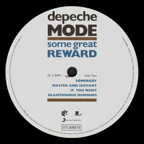 Depeche Mode : Some Great Reward (LP, Album, RE, RM, Gat)