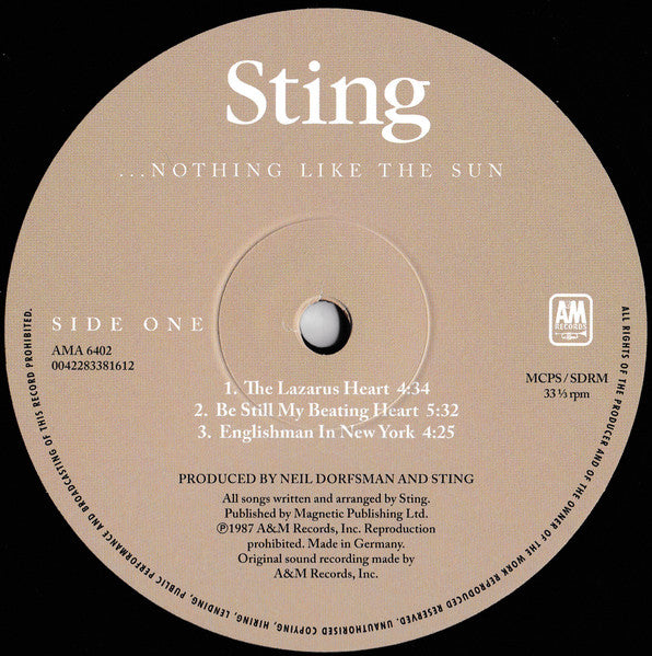 Sting : ...Nothing Like The Sun (2xLP, Album, RE)