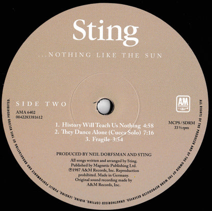 Sting : ...Nothing Like The Sun (2xLP, Album, RE)