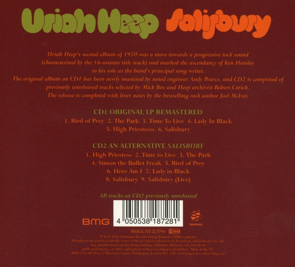 Uriah Heep : Salisbury (2xCD, Album, RE, RM)