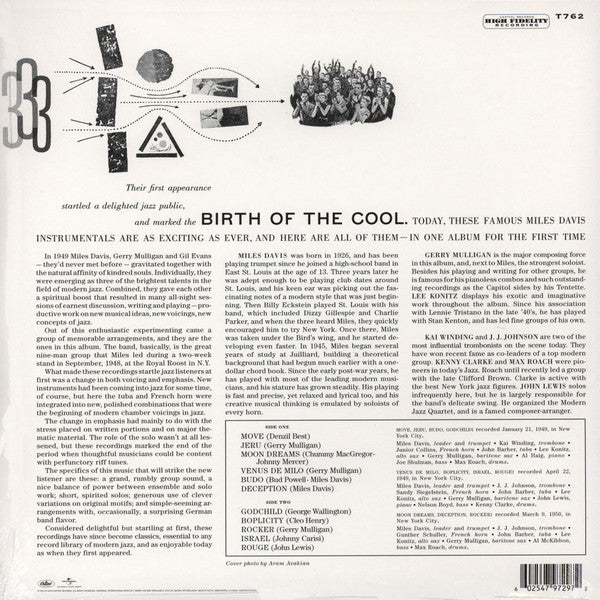 Miles Davis : Birth Of The Cool (LP, Comp, Mono, RE, 180)