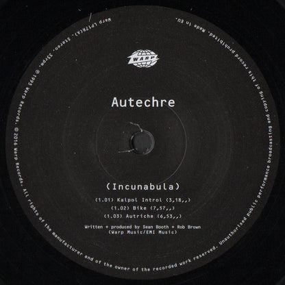 Autechre : Incunabula (2xLP, Album, RE, RP)