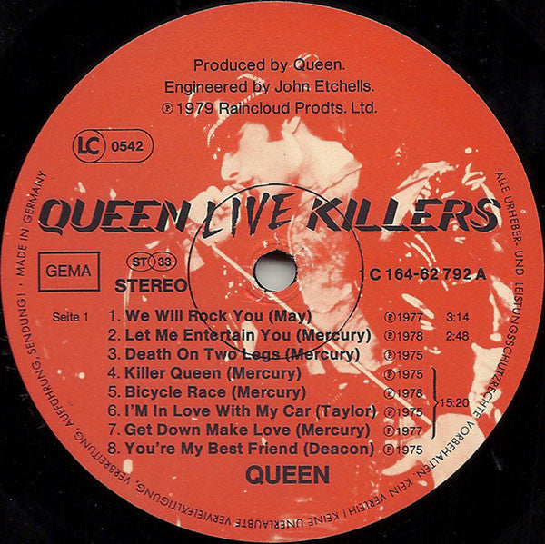 Queen : Live Killers (2xLP, Album, Gat)