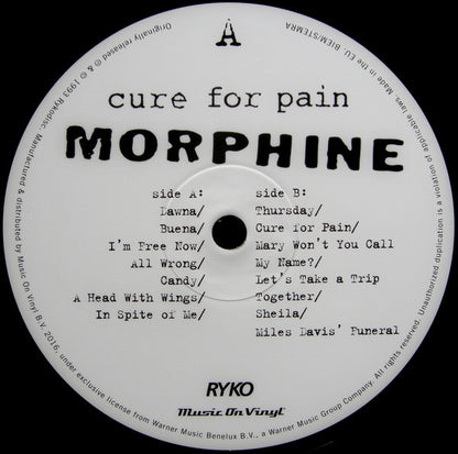 Morphine (2) : Cure For Pain (LP, Album, RE, 180)