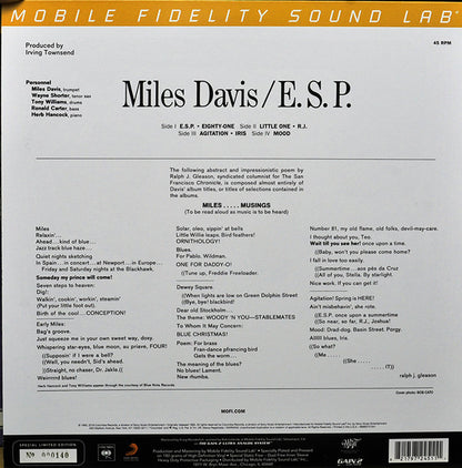 Miles Davis : E.S.P. (2x12", Album, Ltd, Num, RE, S/Edition, 180)