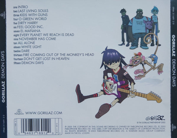 Gorillaz : Demon Days (CD, Album, RP, Arv)