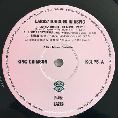 King Crimson : Larks' Tongues In Aspic (LP, Album, RE, RM, RP, 200)