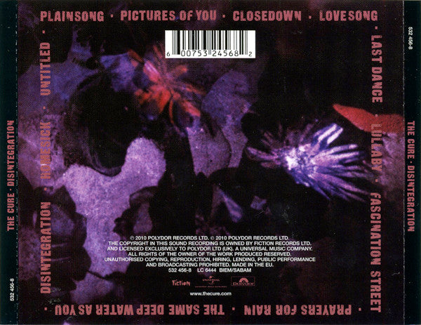 The Cure : Disintegration (CD, Album, RE, RM)